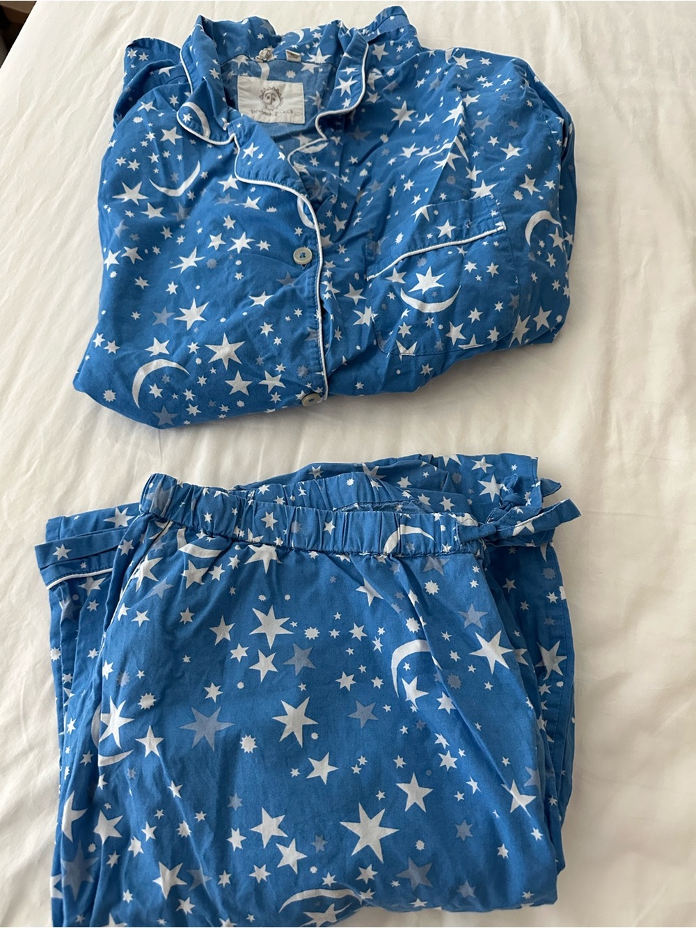 Printfresh Blue Star & Moon Pajama Set for Women